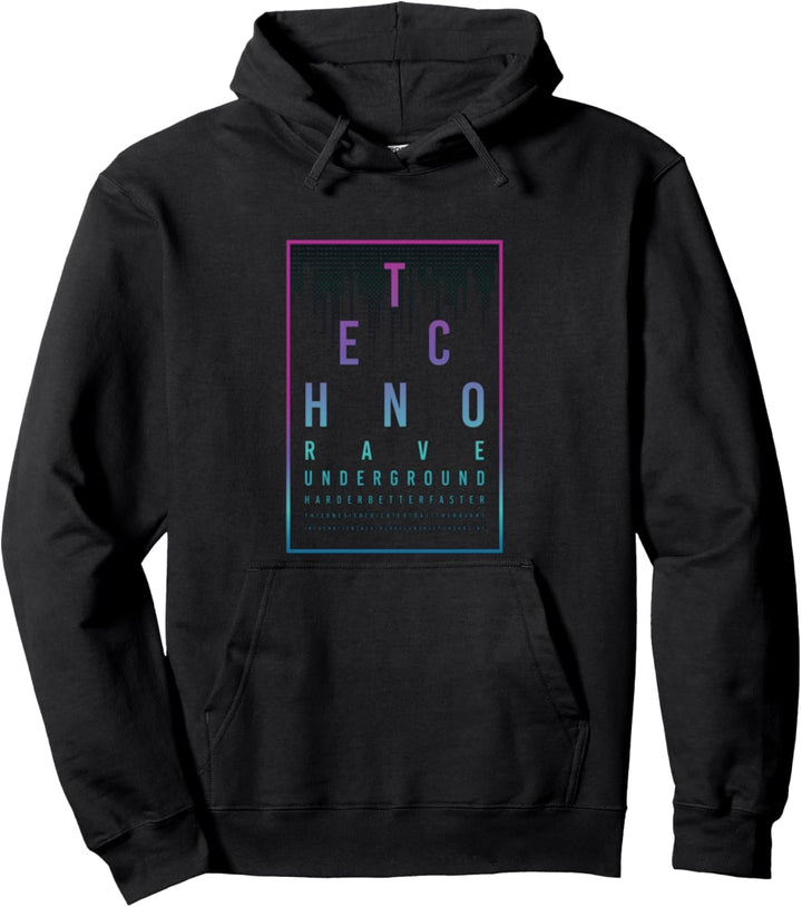 Techno Rave Underground Druffi Party Tekk Techno Musik Pullover Hoodie