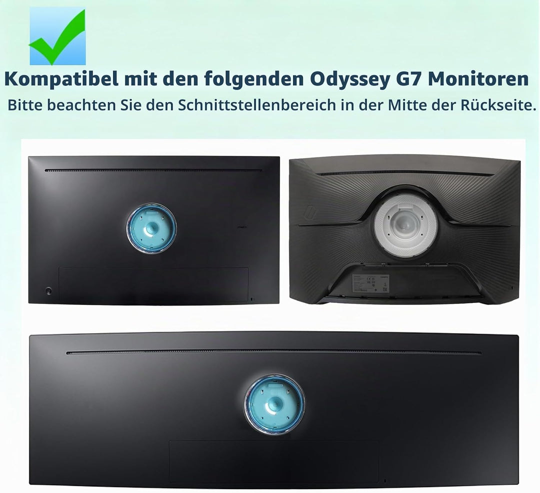 Odyssey G7 VESA-Halterung, kompatibel mit Samsung Odyssey Odyssey G6 G7 Monitor für G65B G70A G70B G