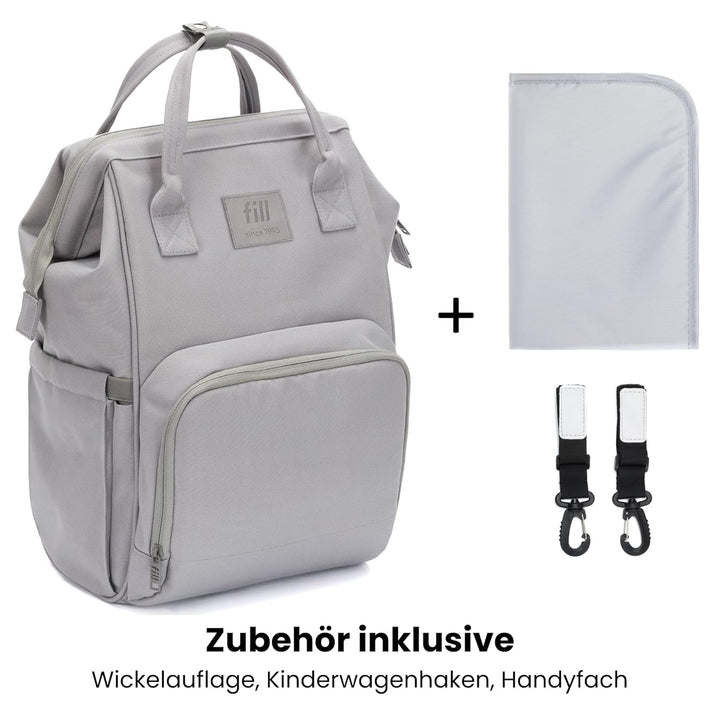 Fillikid Wickelrucksack Barcelona | Geräumiger & stylischer Rucksack mit vielen Fächern, isoliertem