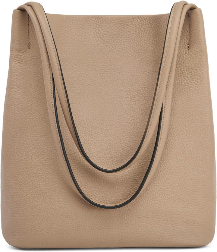 Kattee Damen Handtaschen und Tragetaschen aus weichem Echtleder Schultertasche mit magnetischem Druc