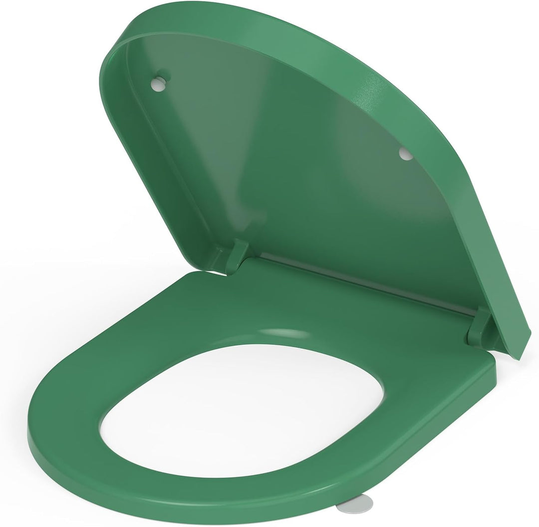 Toilettendeckel mit Absenkautomatik D-Form,YEAUPE PRO WC Sitz mit Puller Lid, Toilettensitz mit Quic