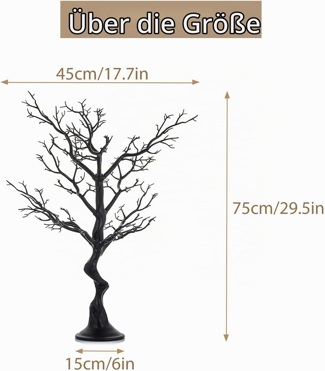 Sziqiqi Künstlicher Deko Baum Wunschbaum Weihnachtsbaum für Tische Hochzeit Party, Perfekt für Oster