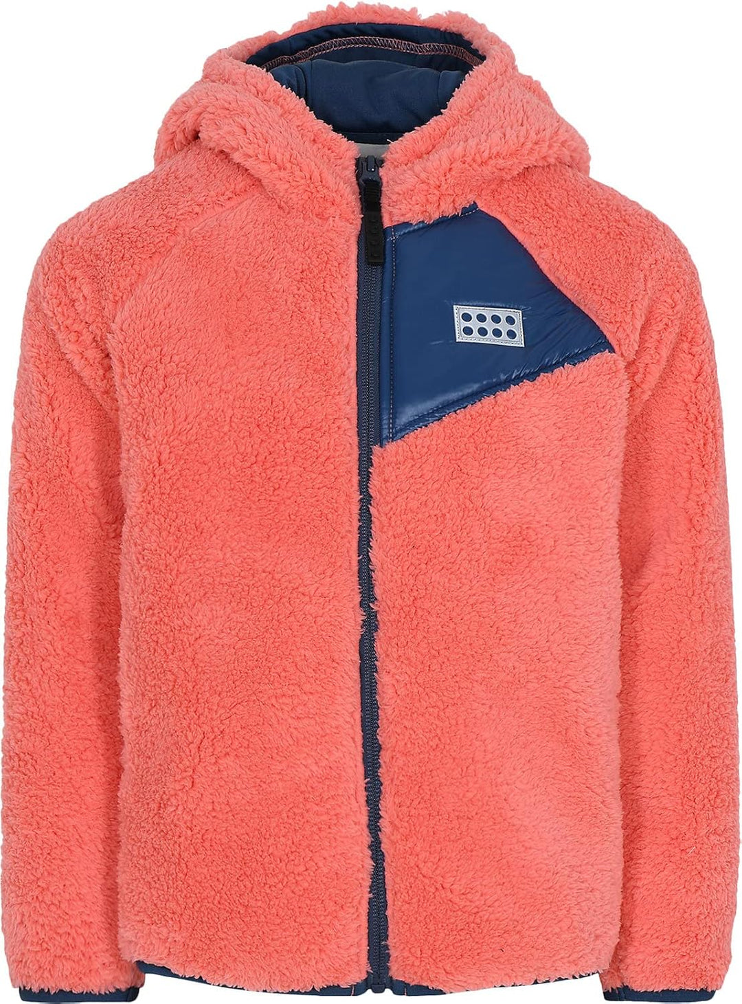 LEGO Mädchen Wear Teddy Kapuze und Taschen Fleece-Jacke 116 Peach, 116 Peach