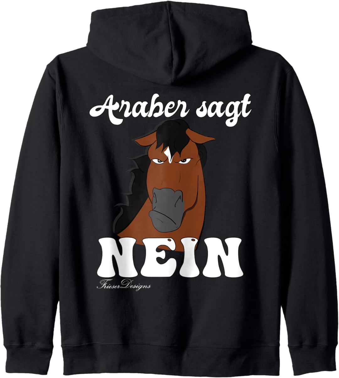 böses mürrisches Pferd sagt Nein lustiges Araber Kapuzenjacke