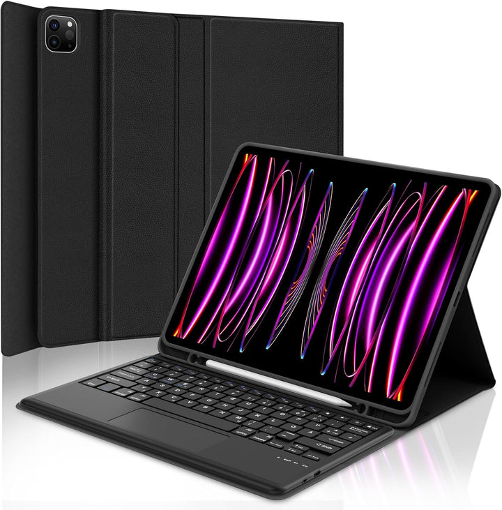 IVEOPPE Tastatur für iPad Pro 12,9, Hülle mit Tastatur für iPad Pro 6. Generation, Bluetooth QWERTZ