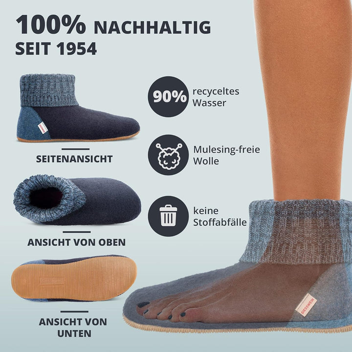 GIESSWEIN Unisex Wildpoldsried Hohe Hausschuhe 32 EU Ocean 588, 32 EU Ocean 588