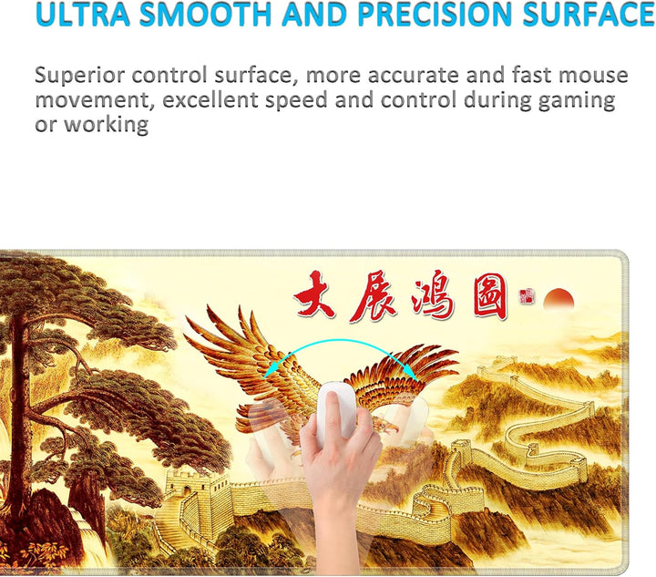 LL-COEUR Grosse Gaming Laptop Mauspad PC Tastatur Mausmatte XXL Schreibtischunterlage Büro Desk Pad