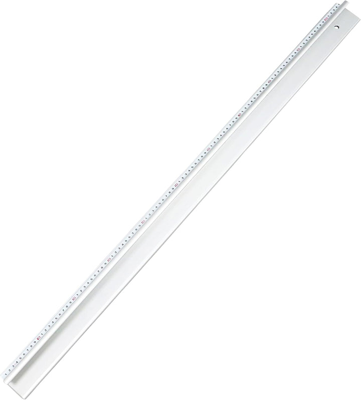 SPRINTIS Schneidelineal aus Aluminium, Lineal mit Stahlkante, Fingerschutz und rutschfestem Boden (1