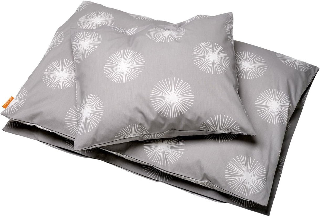 Leander Baby-Bettwäsche aus Baumwolle Flora (70x100 / 40x45) in grau/Light Grey