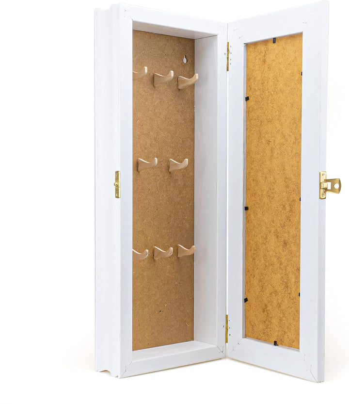 Schlüsselkasten aus Holz, Hängeschrank mit Schlüsselbrett, Wandorganizer für Schlüsselaufbewahrung,