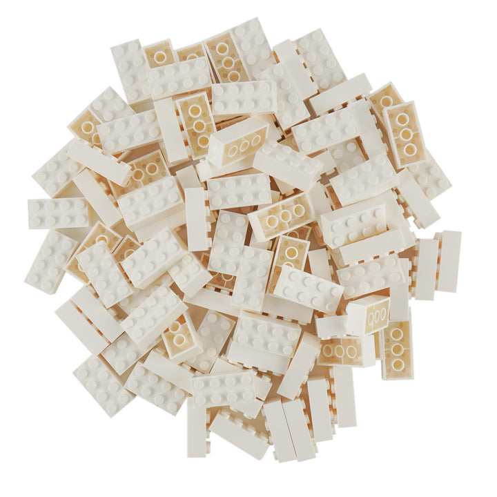 Lego® Classic Steine Weiss - 100 Stück 2x4 Bausteine - Lego® Classic Basic - Modellnummer 3001 - Ide