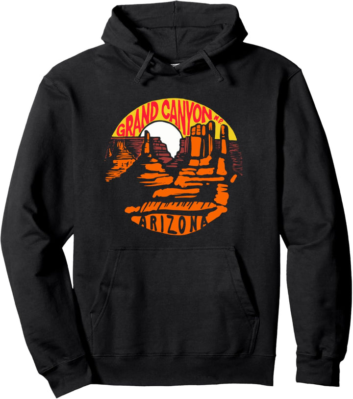 Grand Canyon National Park Arizona Vintage Hiking Eighties Pullover Hoodie
