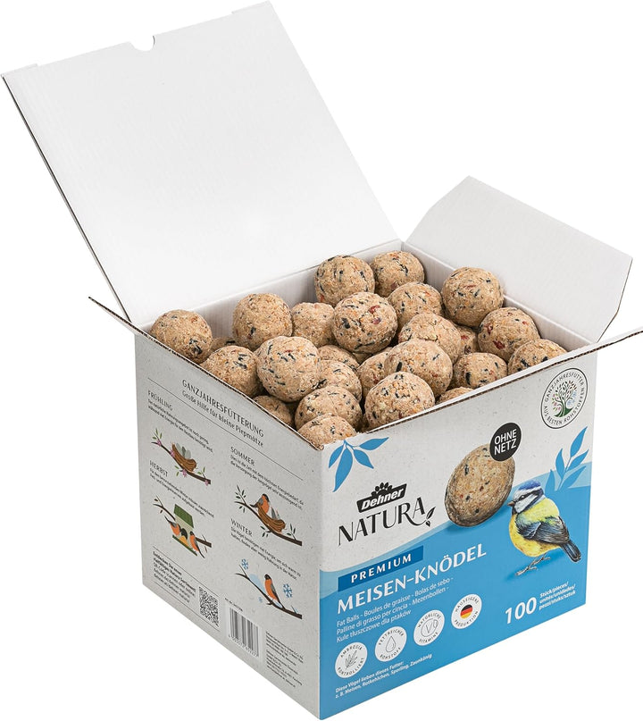 Dehner Natura Premium Meisenknödel ohne Netz, ganzjähriges Wildvogelfutter proteinreich/energiereich