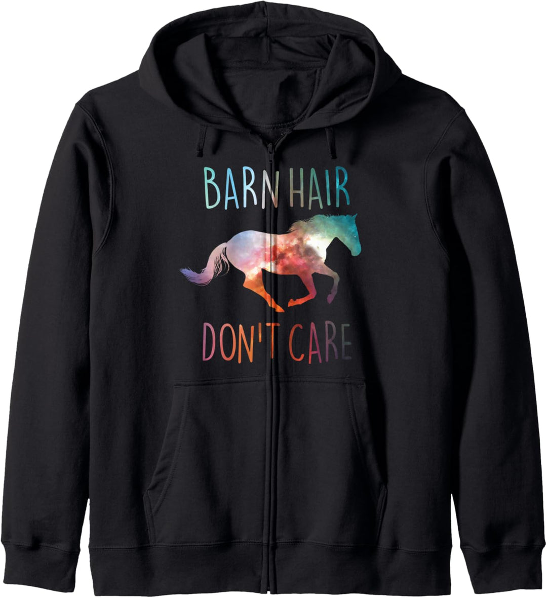 Barn Hair Don't Care Cute Horseback Riding Equestrian Kapuzenjacke
