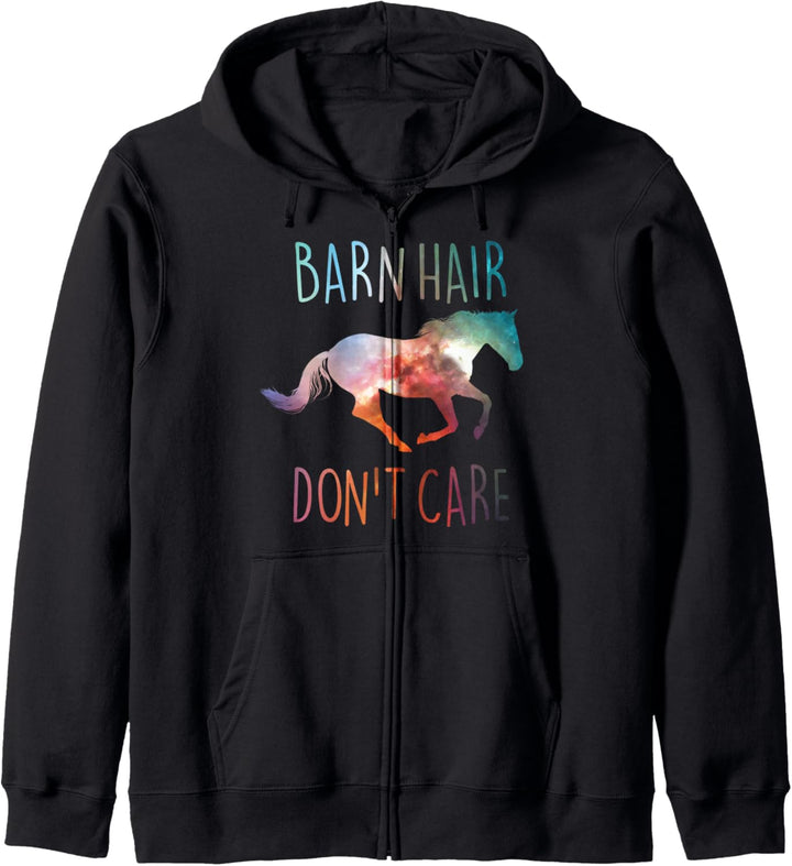 Barn Hair Don't Care Cute Horseback Riding Equestrian Kapuzenjacke