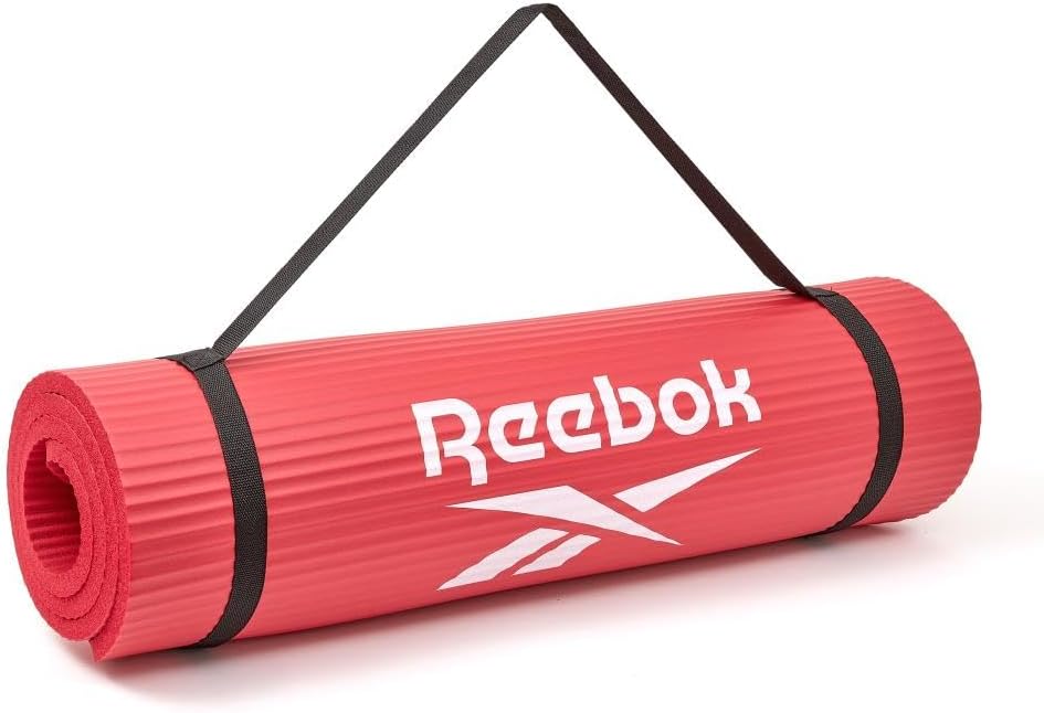 Reebok Trainingsmatte - Rutschfeste Gymnastikmatte aus natürlichem Gummi in 7mm, 10mm, 15mm und vers
