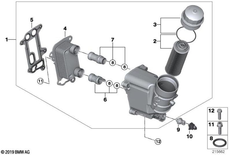 Original BMW Ölfilter Cover (11 42 7 808 764)