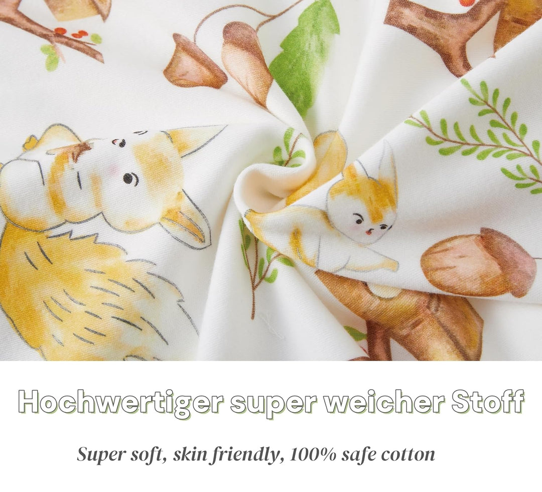 Chilsuessy Baby Schlafsack mit Beinen 1.5 Tog Schlafsack 100% Baumwolle Ganzjahres Schlafsack mit Fü