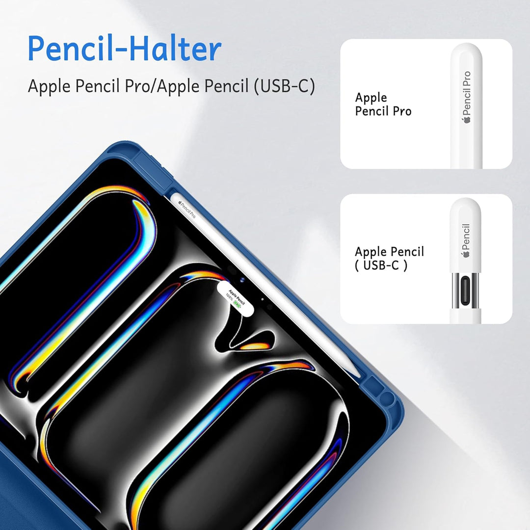 CACOE Hülle Tastatur Kompatibel mit iPad Pro 11 M5/M4 2025/2024 Hülle mit Touchpad, 7-Farbige Beleuc