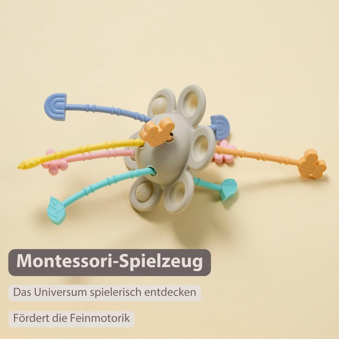 Nattou Silikon Montessori Baby - 6-12 - 18 Monate - Sensorik Spielzeug - Motorikspielzeug - Aktivitä