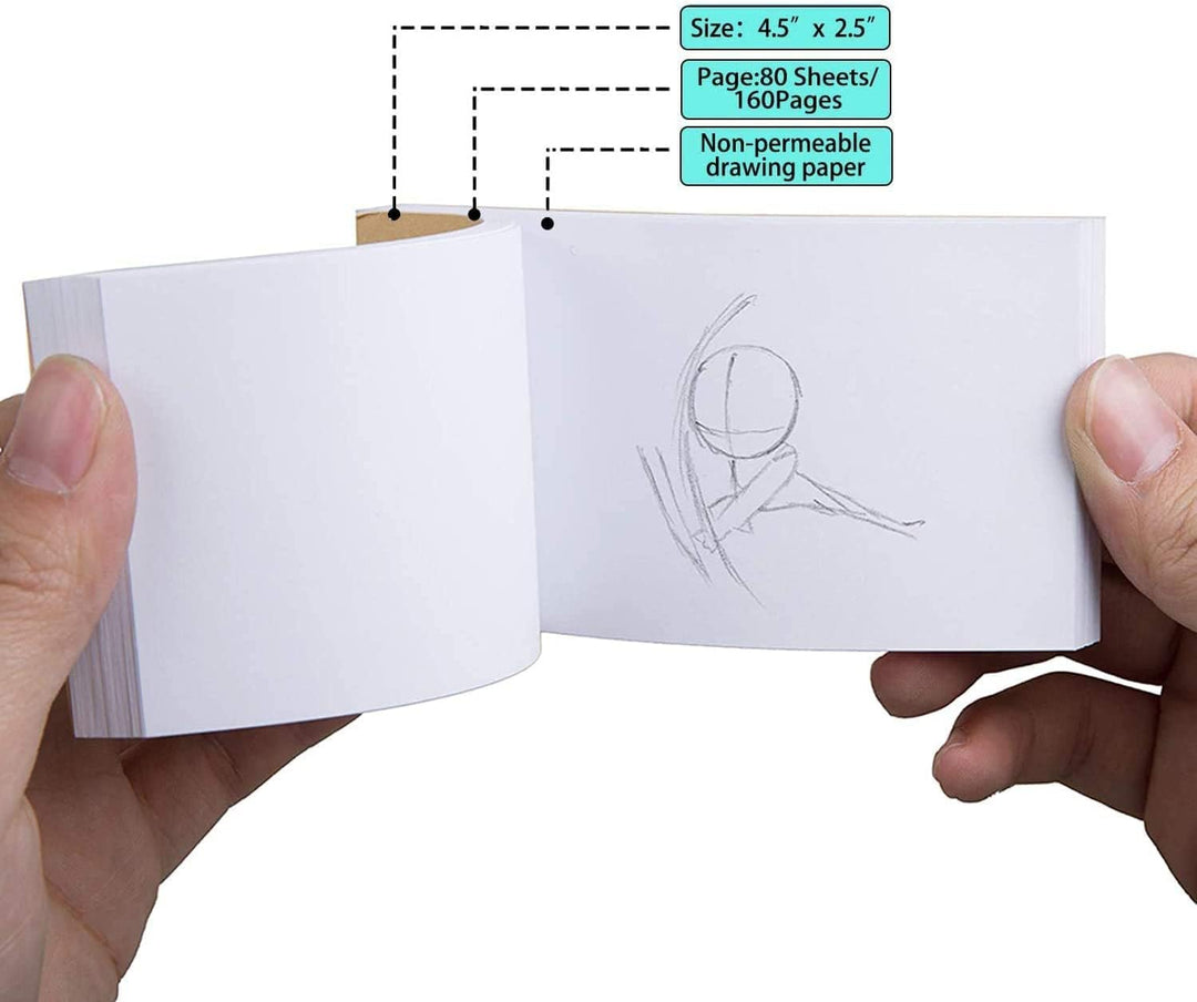 Cikonielf Handzeichnung LED Handzeichnung LED-Platine Tragbares Positionierungsloch USB Flip Book Ki