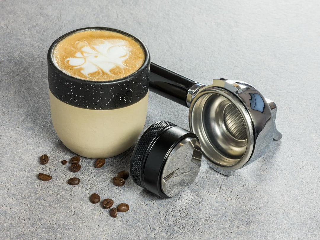 Barista Edition, Kaffeeverteiler mit Gravur, Ø 53 mm Base, H: 3,5 cm, Nivellierwerkzeug für Espresso