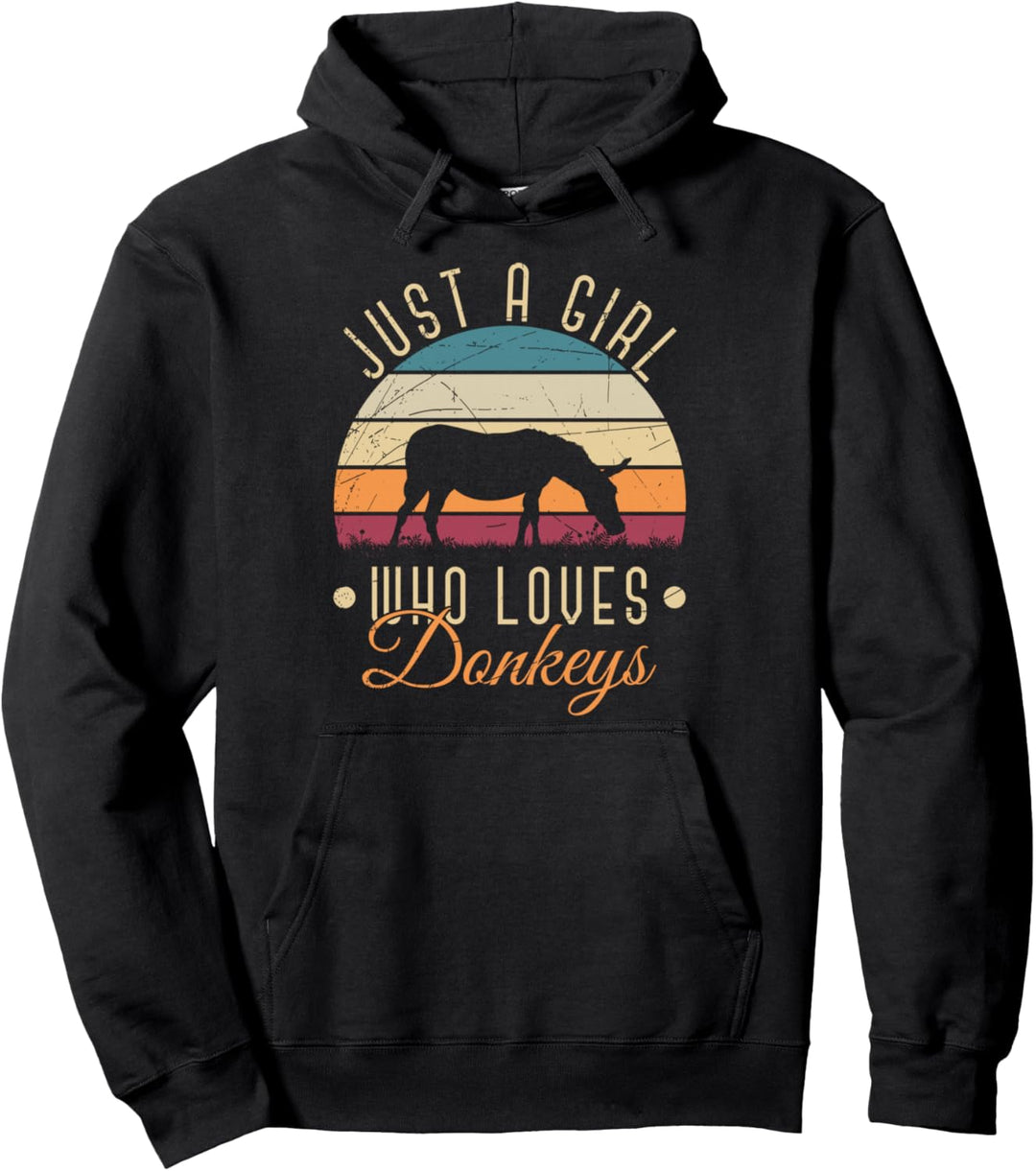 Nur ein Mädchen das Esel liebt Bauernhof Tier Esel Pullover Hoodie