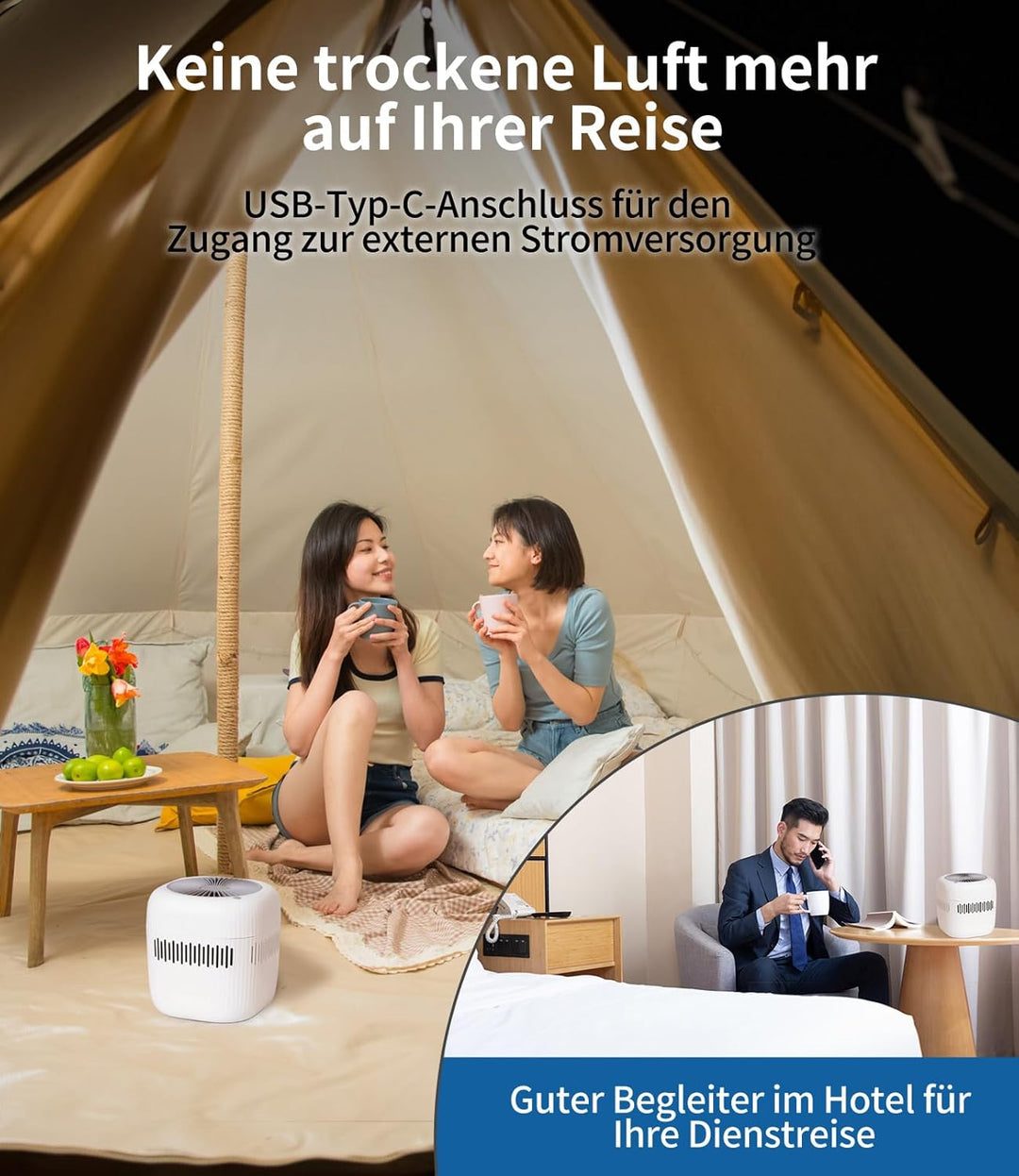 Elbe Inno Luftwäscher Kaltverdunstungs- Luftbefeuchter, Top-Fill Humidifier Luftbefeuchter Schlafzim