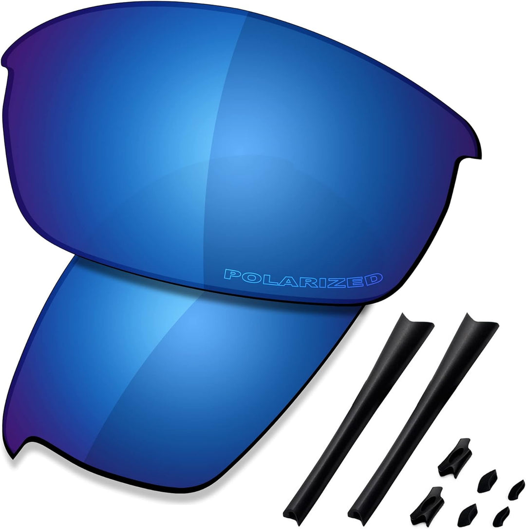 Saucer Premium-Ersatzgläser und Gummi-Kits für Oakley Flak Jacket Sonnenbrillen High Defense - Midni