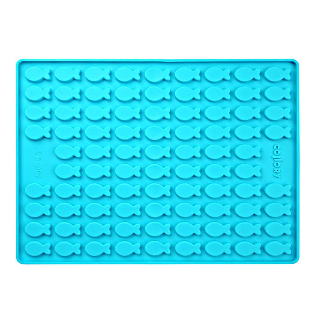 Collory Medium Fisch (3,5cm) Silikon Leckerli Backmatte, Hundekekse selbst backen, Pralinenform, Bon