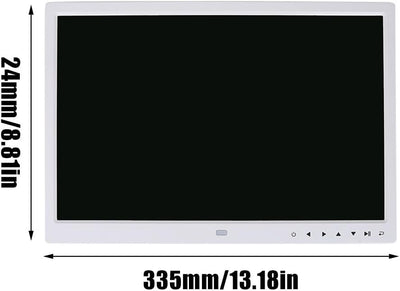 Digitaler Bilderrahmen, 15 Zoll 1280X800 LED-Bildschirm Touch Butto Digitaler Fotorahmen Wecker Musi