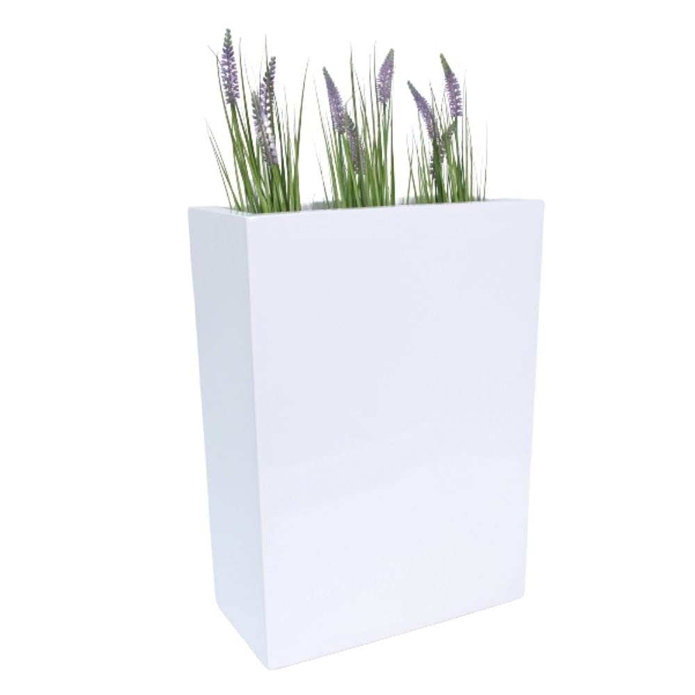 FORVEGA, Longus, Rechteckiger Übertopf, länglich, Mit Ablage, Fiberglas, Langlebig, Frost- und UV-be