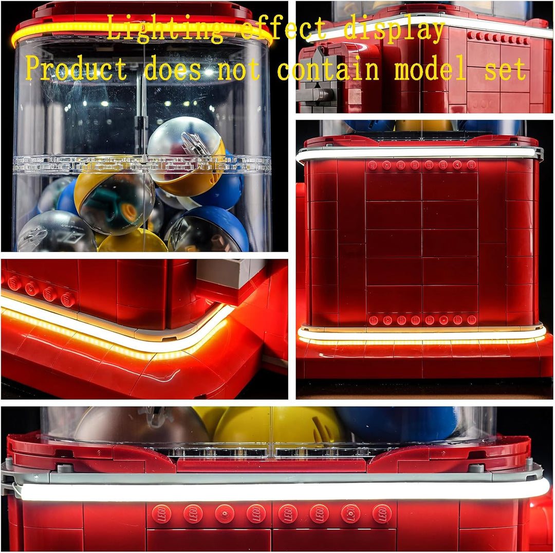 GEAMENT LED Licht-Set Kompatibel mit Lego Kaugummiautomat mit Minifiguren (Minifigure Vending Machin