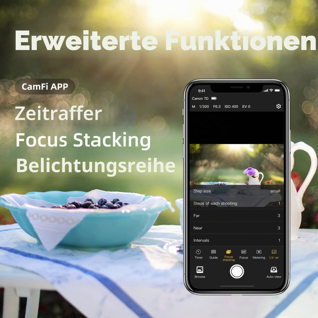 CamFi 3 Plus DSLR Wireless Camera Remote Controller, WiFi und 4G High Speed Capture and Transmit Ape