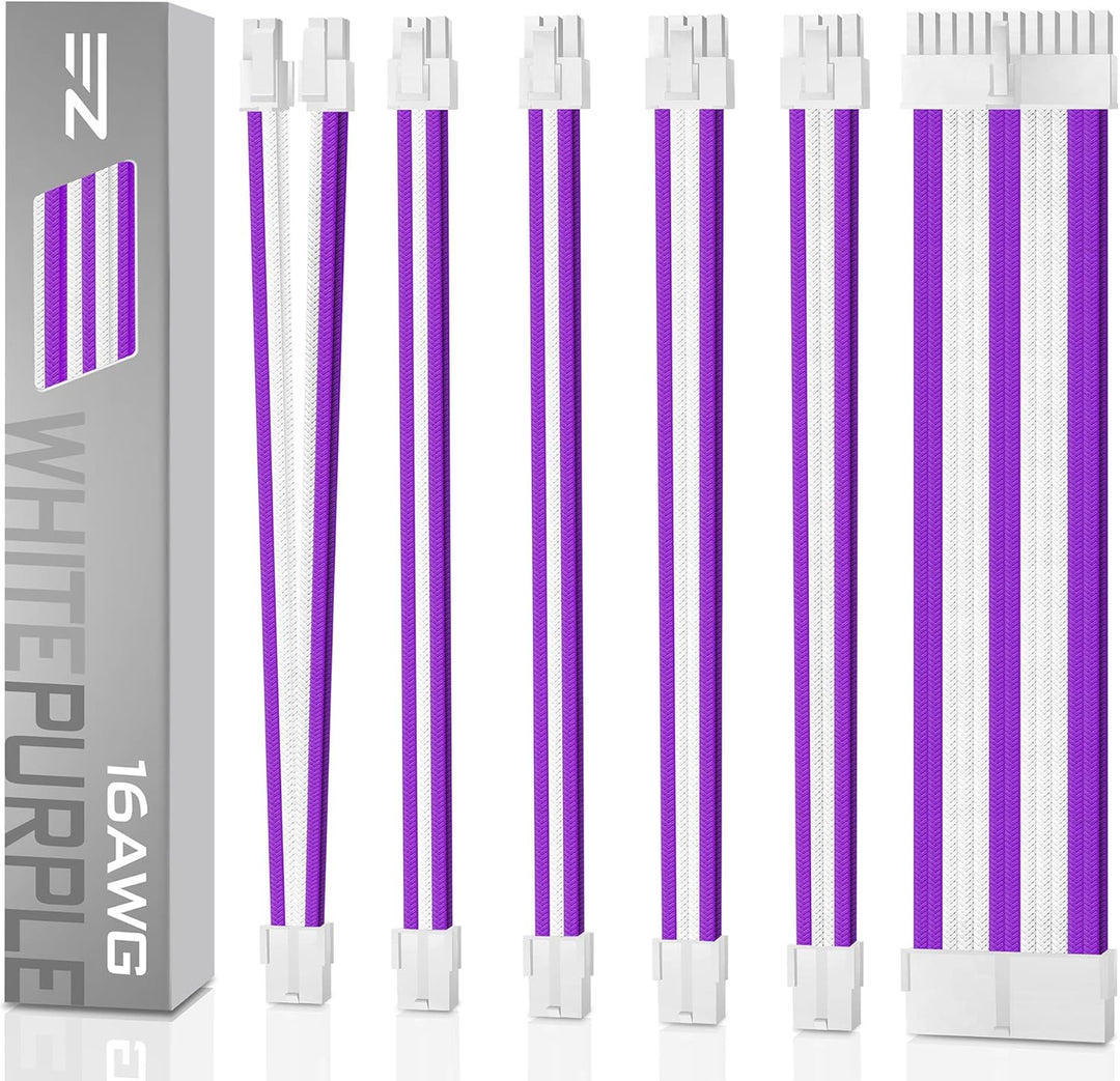 EZDIY-FAB Verlängerungskabel für Stromkabel, Kabelverlängerung, 16 AWG, 24-polig, 8-polig, 6-polig,