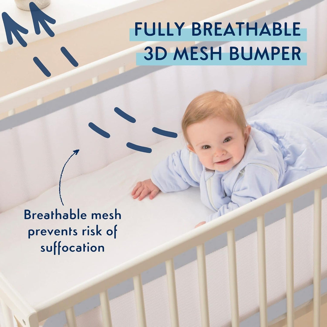 Purflo Atmungsaktive Nestchen,sichere Alternative zu traditionellen Babybettumpern,maschinenwaschbar