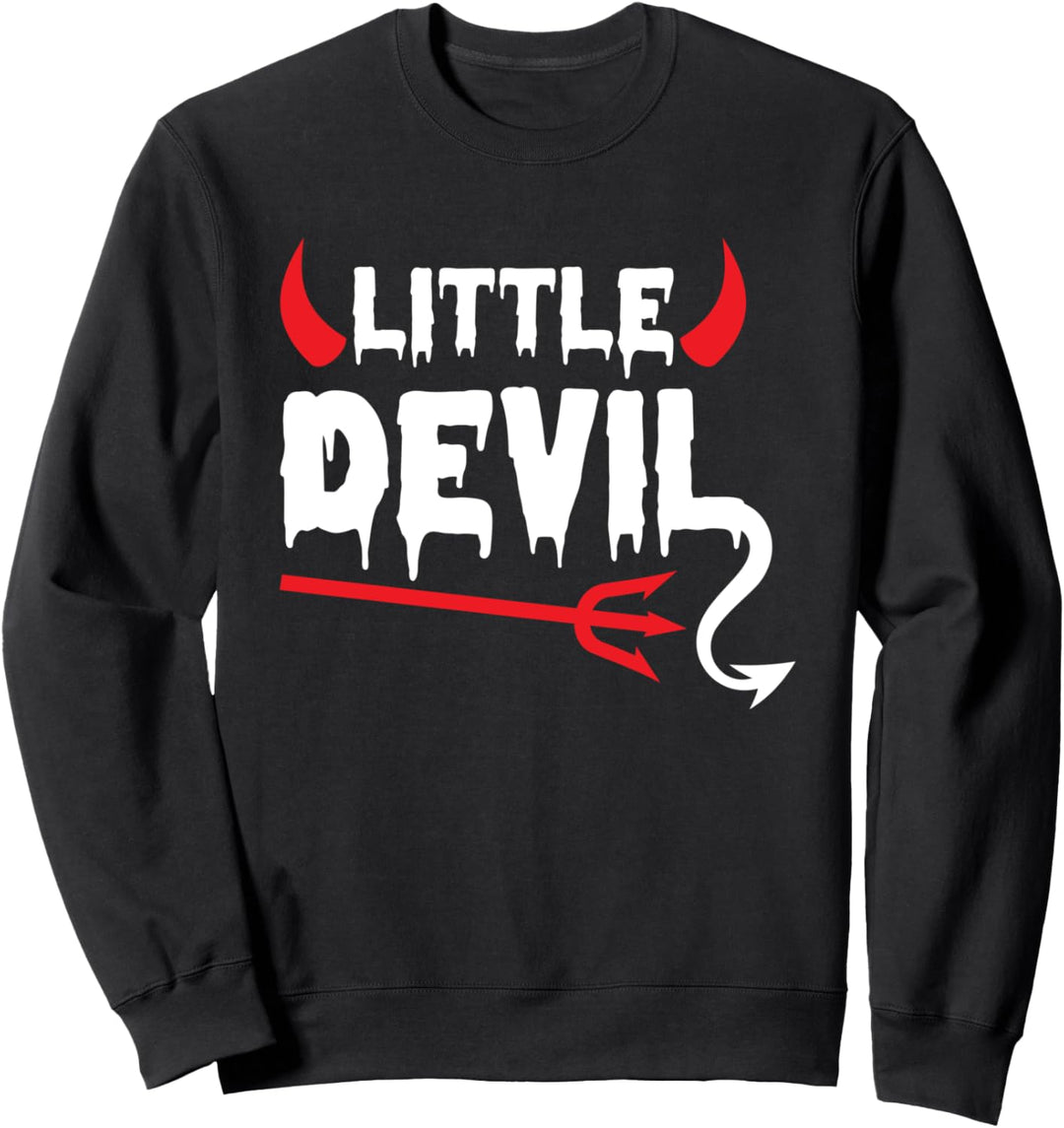 Little Devil Trident Spear Devil Horns Halloween-Partyfan Sweatshirt