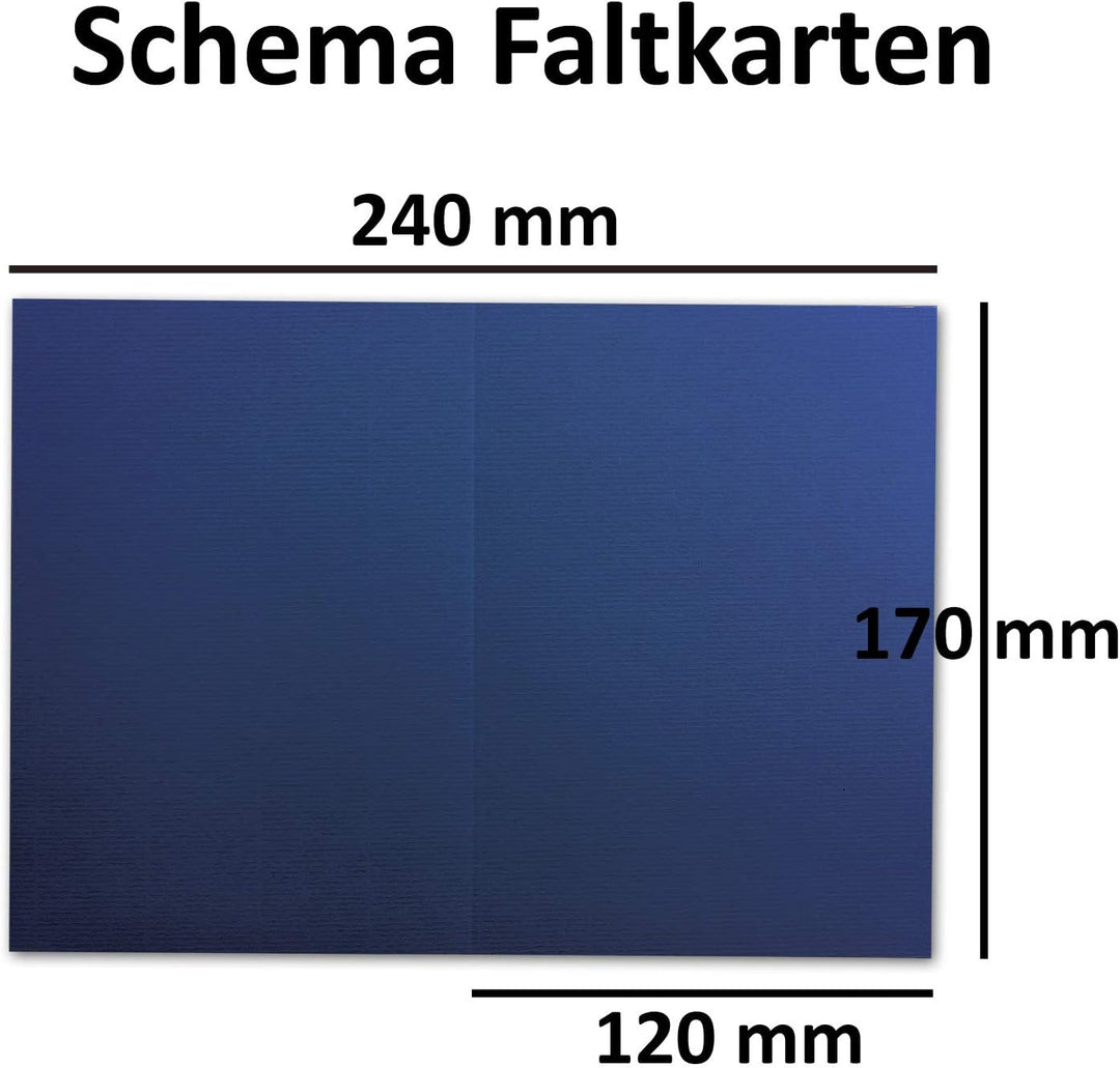 75x Karten-Set DIN B6-12 x 17 cm - 120 x 170 mm - Falt-Karten mit Brief-Umschlägen &amp; Einlege-Blätter