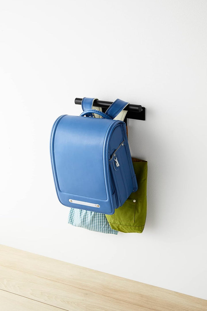 Yamazaki 5317 TOWER Rucksack-Garderobe, schwarz, Stahl/Polypropylen, Minimalistisches Design, Schwar