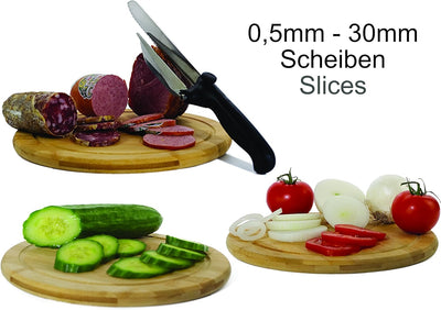 NOVA Brotmesser mit Abstandshalter für Brot, Wurst, Käse, Fleischkäse, aus rostfreiem Edelstahl gear