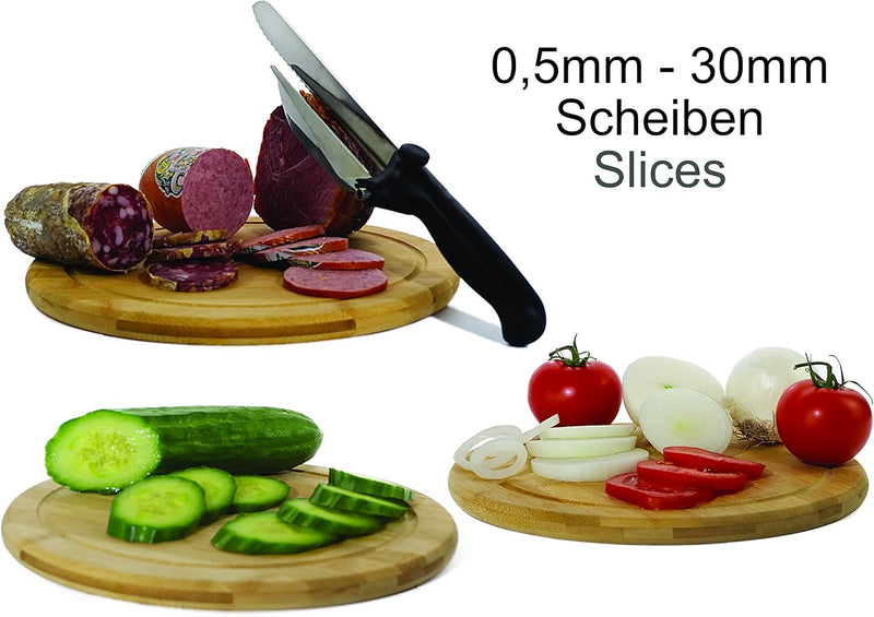 NOVA Brotmesser mit Abstandshalter für Brot, Wurst, Käse, Fleischkäse, aus rostfreiem Edelstahl gear