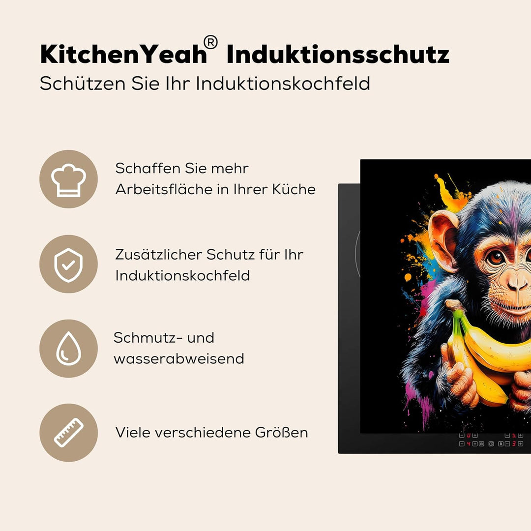 KitchenYeah© Herdabdeckplatte Einteilig 59x51 cm Küche Ceranfeld Abdeckplatte Cerankochfeld Abdeckun