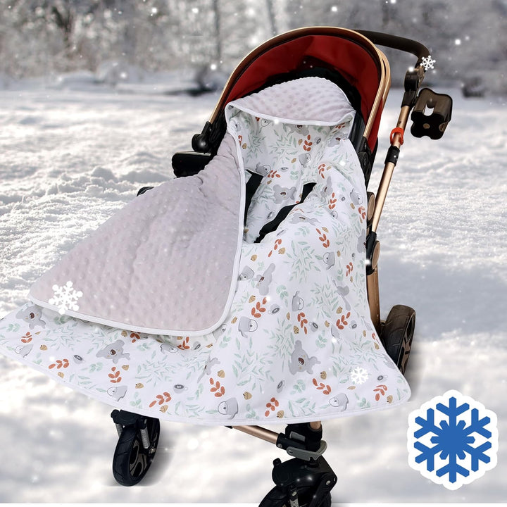 Miracle Baby Einschlagdecke Babyschale Winter Baumwolle Reversible Decke Universal Kuscheldecke 90x9
