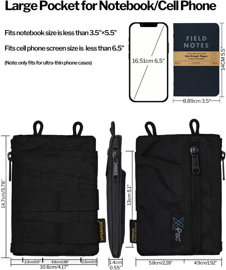VIPERADE VE16N X-Pac EDC Tasche Werkzeug Organizer, Multifunktionale Kleine Werkzeugtasche Mit 7 Tas