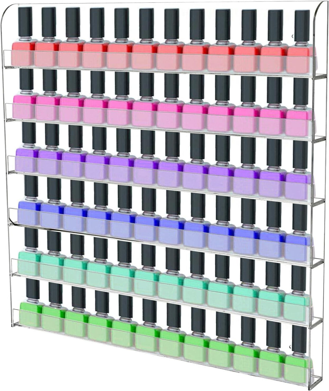 Nagellack Regal 6 Ablagen 96 Flasche Nagellack Organizer Wand für Nagellack Parfüm Lipstick Ätherisc
