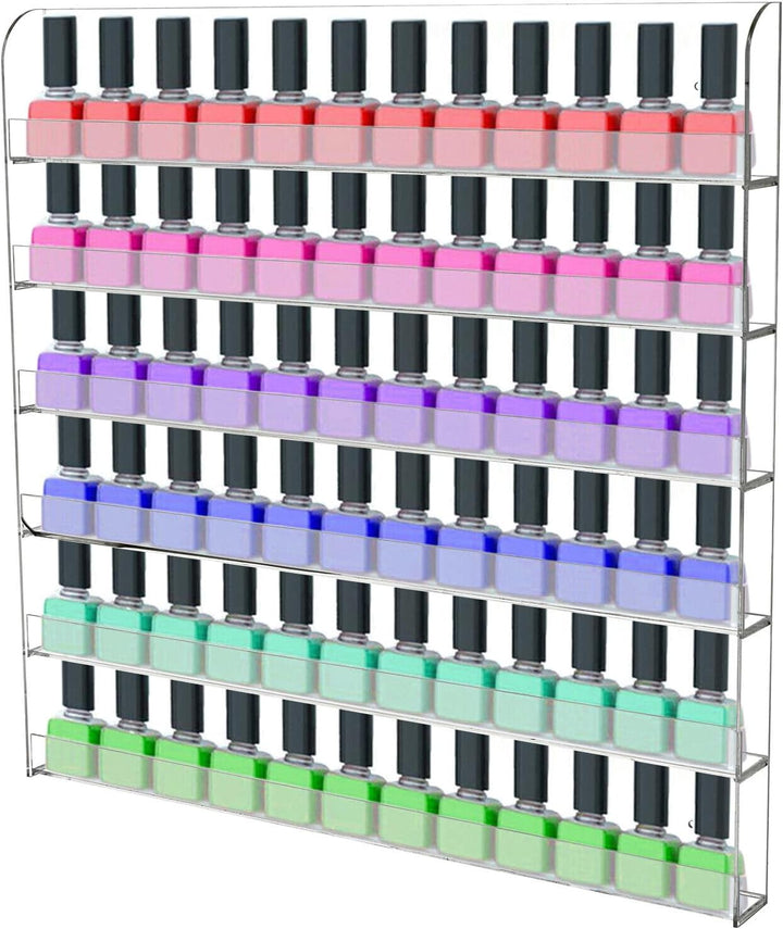 Nagellack Regal 6 Ablagen 96 Flasche Nagellack Organizer Wand für Nagellack Parfüm Lipstick Ätherisc