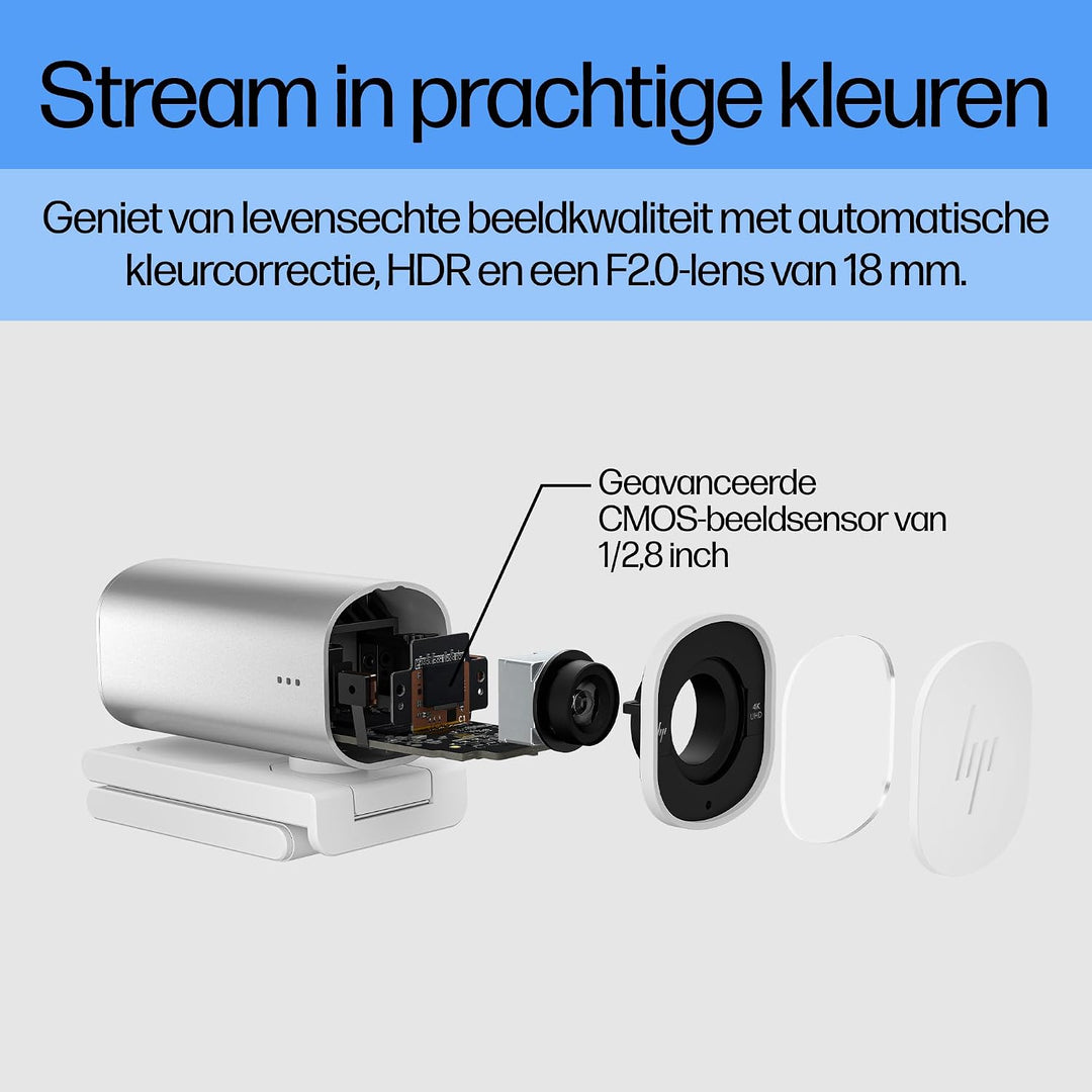 HP CONSUMER. 960 4K Streaming Webcam UHD Auflösung 60 FPS 100° Sichtfeld 360° schwenkbar KI unterstü