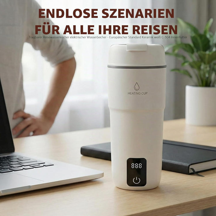 350ml Elektrischer Reisewasserkocher Klein: 4-Stufige Temperaturregelung Tragbarer Wasserkocher Mini