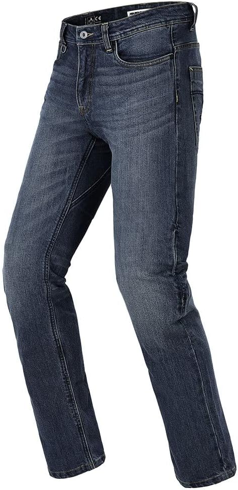 SPIDI Herren Motorradhose mit Protektoren Jeans Moto 28 Blue Dark Used, 28 Blue Dark Used