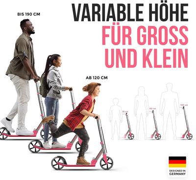 Apollo XXL Wheel Scooter - Phantom Pro Cityroller | Klappbarer City Roller für Kinder | Höhenverstel